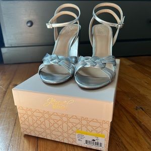 Silver block heels!